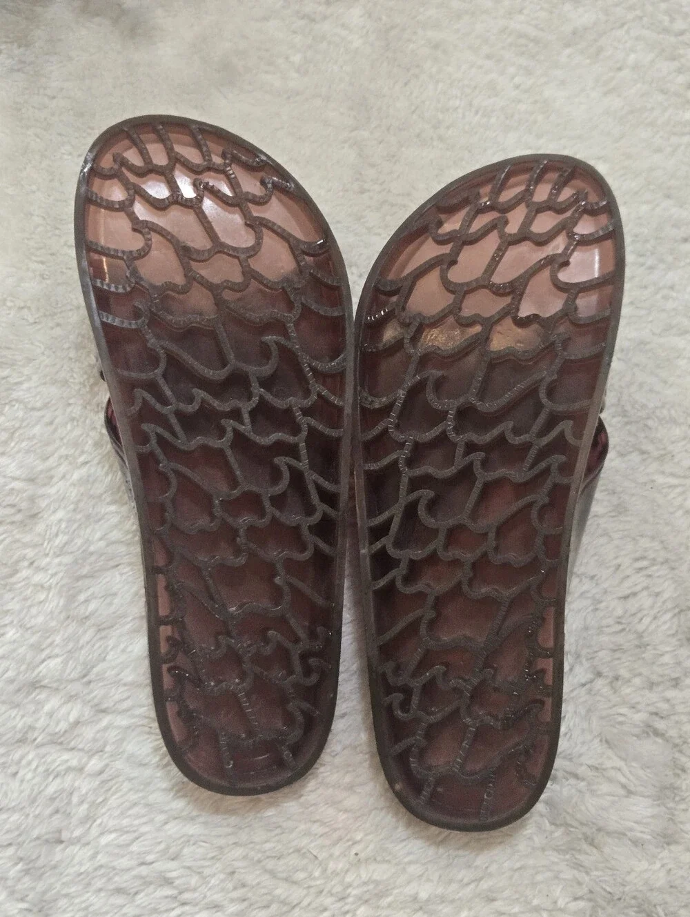 J. Crew Tortoiseshell Sumner Preppy Summer Y2K Jelly Slide Sandals, 9